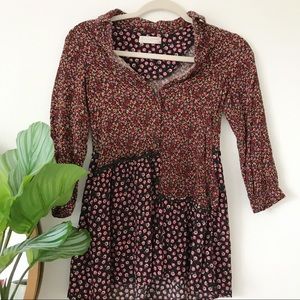 zara girls floral tunic
